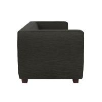 Sofá Namoradeira Amsterdam 1,40m Veludo Preto - Inova Decorações - 3