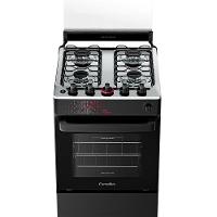 Fogão A Gás Mesa Inox Tampa De Vidro Forno 50L Esmaltec Ideal Master Preto 4 Bocas Bivolt - 7