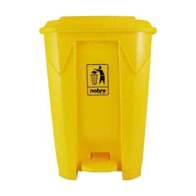 Lixeira Pedal Grande Amarela 50l - Estilo E Funcionalidade Para Ambientes Externos