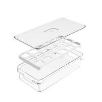 Armazenador De Ovos Transparente Com Tampa - Suporte Para 18 Unidades
