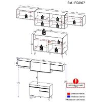 Cozinha Compacta Multimóveis Veneza Gb Fg3697 Com Armário E Balcão Preta - 9