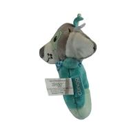 Pelúcia Chocalho Cachorrinho Azul Com Apito E Tecido Macio Para Bebês - 2