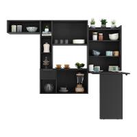 Cozinha Compacta Multimóveis Sofia Fg2010 Com Mesa Dobrável Preta - 10