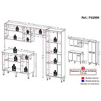 Cozinha Compacta Multimóveis Pequim Up Fg2999 Com Armário E Balcão Preta/lacca Fumê - 7