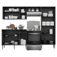 Cozinha Compacta Multimóveis Pequim Up Fg2999 Com Armário E Balcão Preta/lacca Fumê - 10