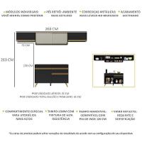 Cozinha Compacta Multimóveis Veneza Gb Fg3698 Com Armário E Balcão Preta - 9