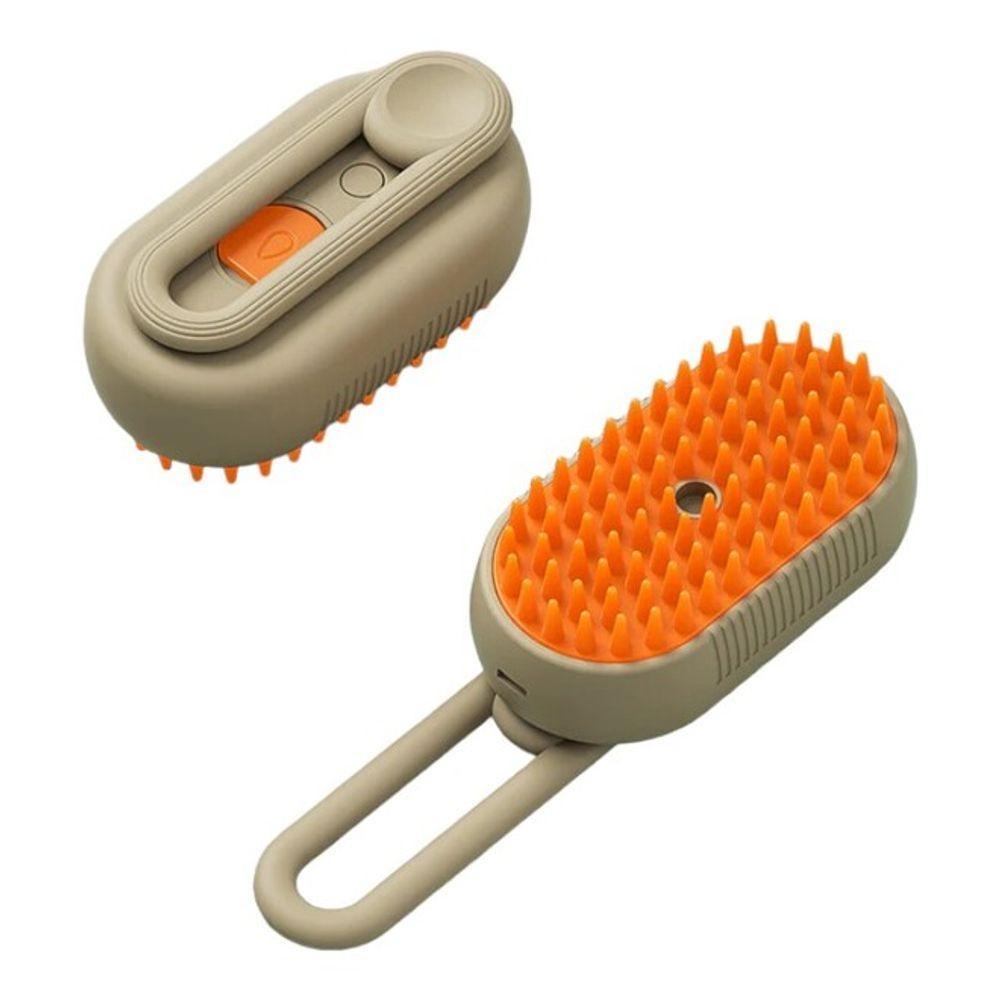 Pente De Massagem Ferramenta De Limpeza Para Cães E Gatos - Cor Cáqui - 1