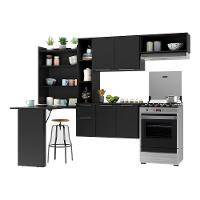 Cozinha Compacta Multimóveis Sofia Fg2007 Com Mesa Dobrável Preta - 2