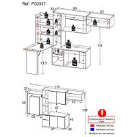Cozinha Compacta Multimóveis Sofia Fg2007 Com Mesa Dobrável Preta - 7