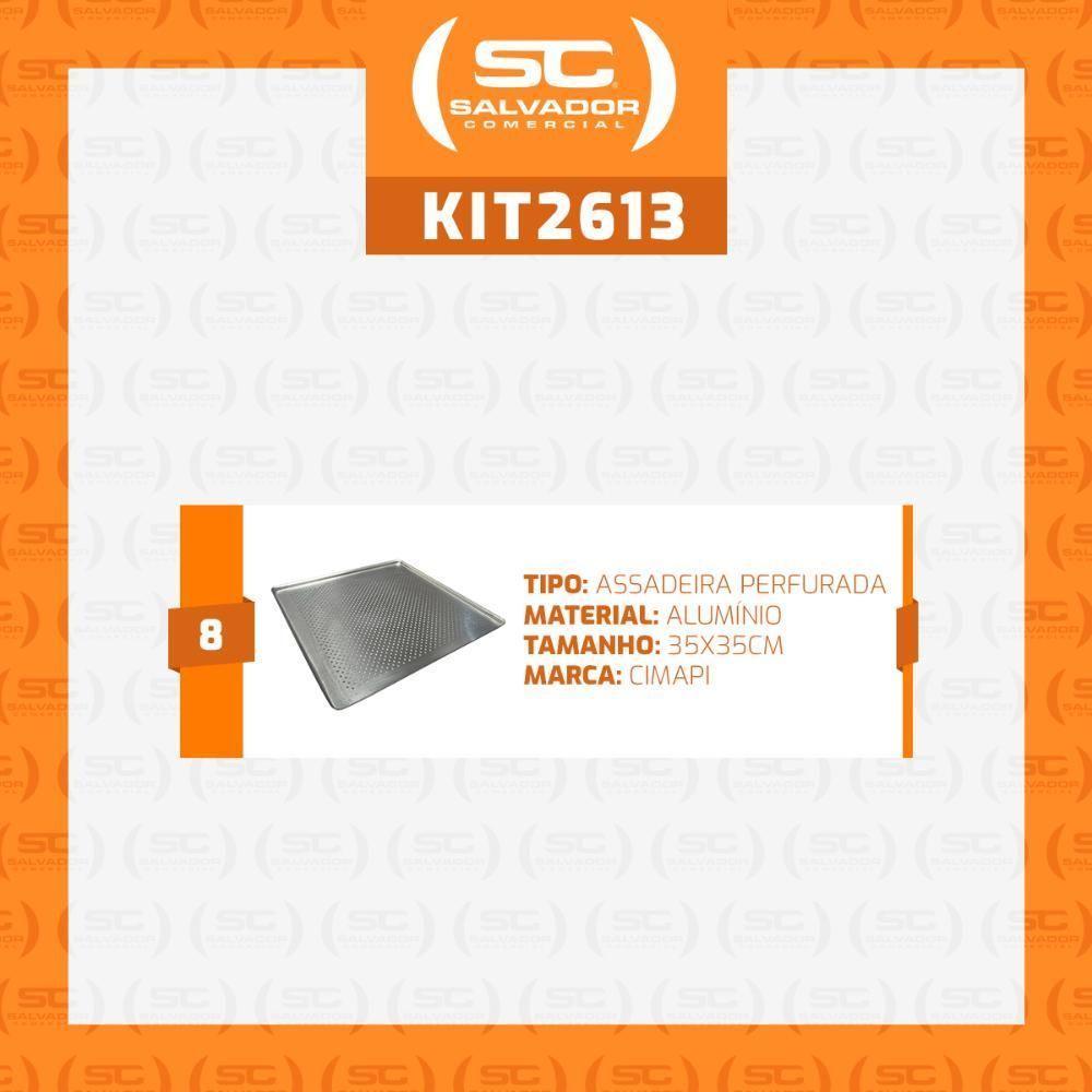 Kit 8 Assadeiras Estampada Perfurada Alumínio 35cm X 35cm Prp-004 - Cimapi - 2