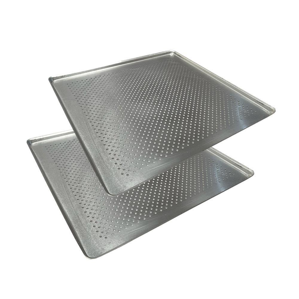 Kit 2 Assadeiras Estampada Perfurada Alumínio 35cm X 35cm - Cimapi - 1