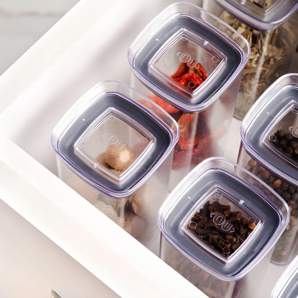 Conjunto De 6 Potes Herméticos Modulares Para Temperos 150ml E 340ml - 2