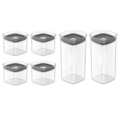 Conjunto De 6 Potes Herméticos Modulares Para Temperos 150ml E 340ml