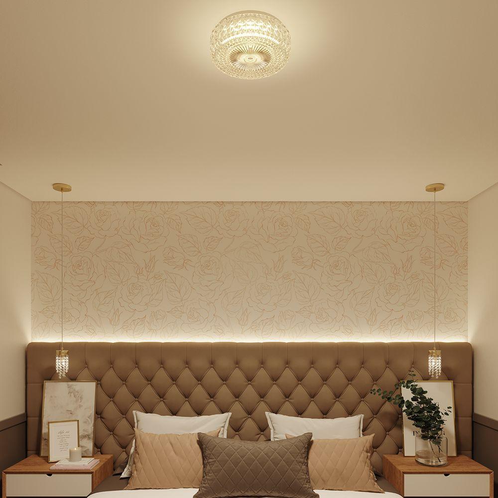 Plafon De Led Sobrepor Redondo Shine Liso 18w Blumenau 3000k Luz Quente - 2