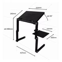 Mesa Notebook Multifuncional Articulavel Cama Mouse T8 - 5