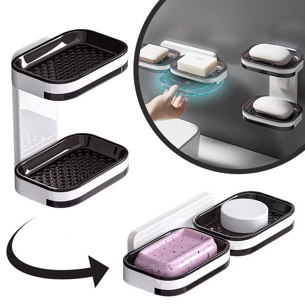 Porta Sabonete Saboneteira Parede Dupla Adesivo Banheiro - 2