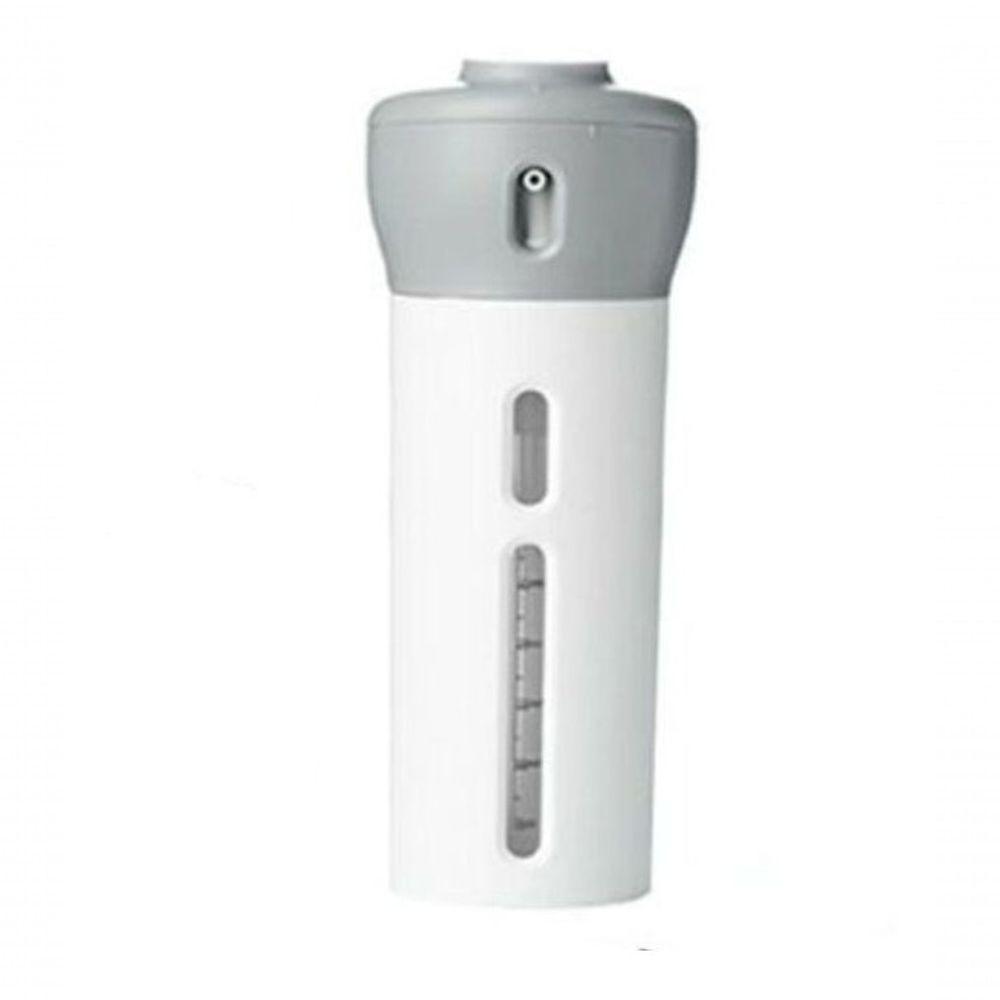Dispenser 4 Em 1 Pote Viagem Mala Shampoo Liquido Sabonete Cinza - 1