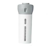 Dispenser 4 Em 1 Pote Viagem Mala Shampoo Liquido Sabonete Cinza - 1