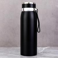 Garrafinha Térmica Aço Inox 800ml água Gelada Quente Com Vedação Academia Trilha Preto - 2