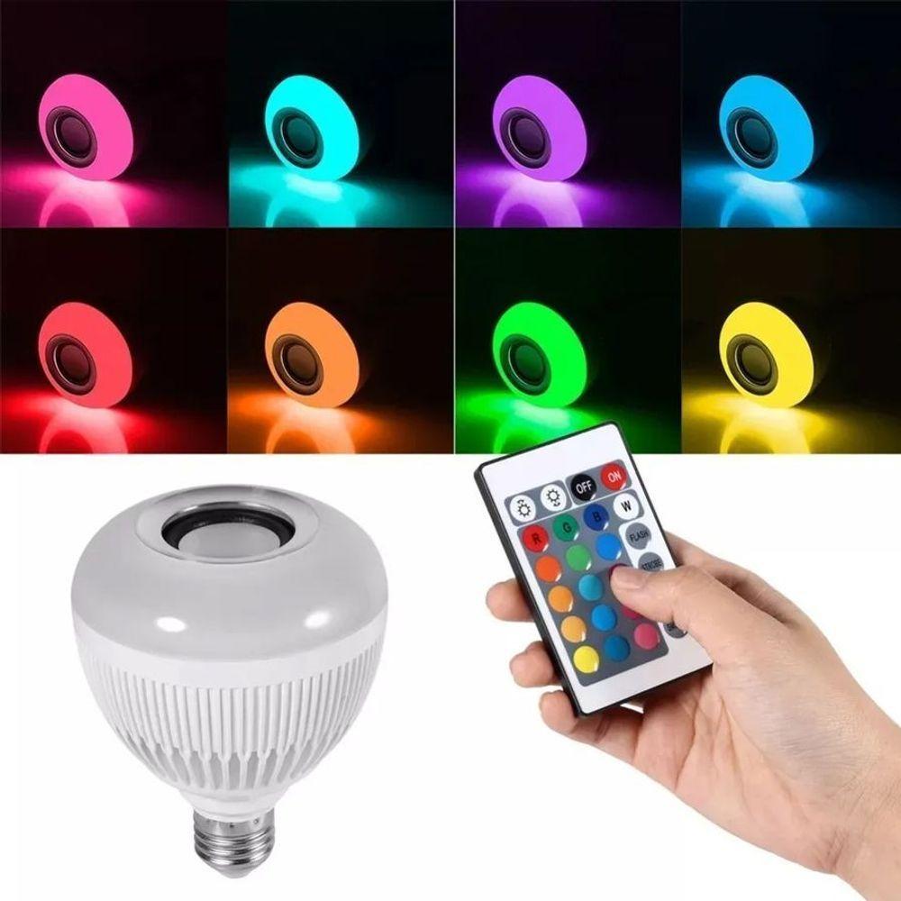 Sto391 - Lampada Led Musical Rgb Bluetooth Controle Remoto 8 Cores - 4