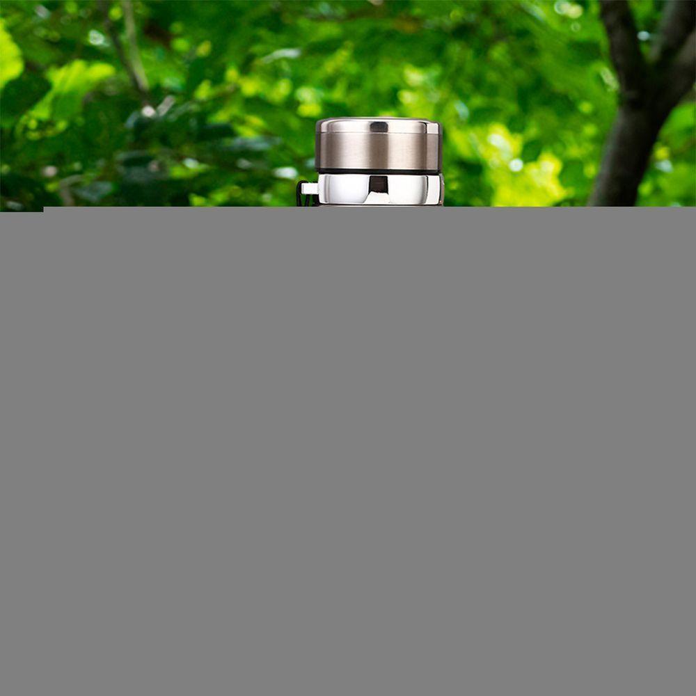 Garrafinha Térmica Aço Inox 800ml água Gelada Quente Com Vedação Academia Trilha Prateado - 4