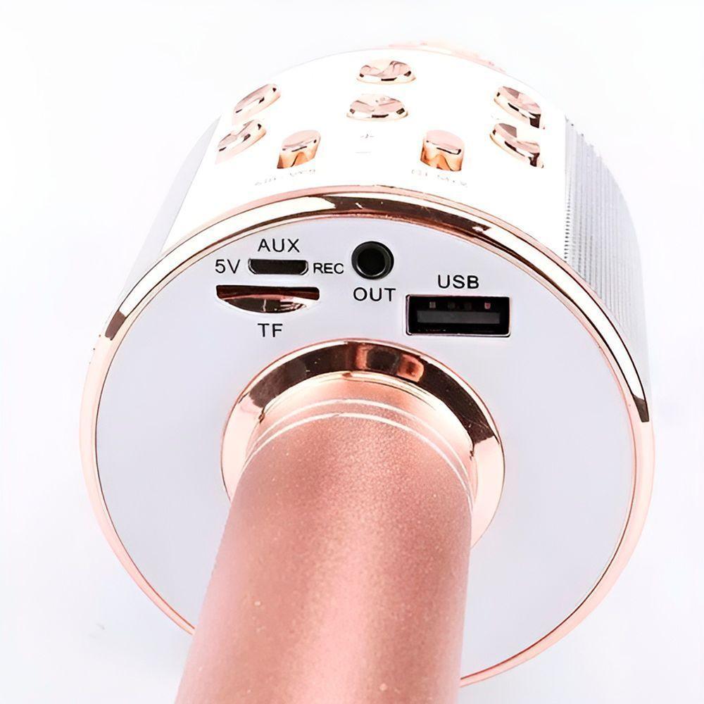 Microfone Karaoke Sem Fio Bluetooth Caixa Som - 4