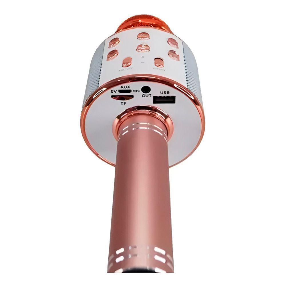 Microfone Karaoke Sem Fio Bluetooth Caixa Som - 5