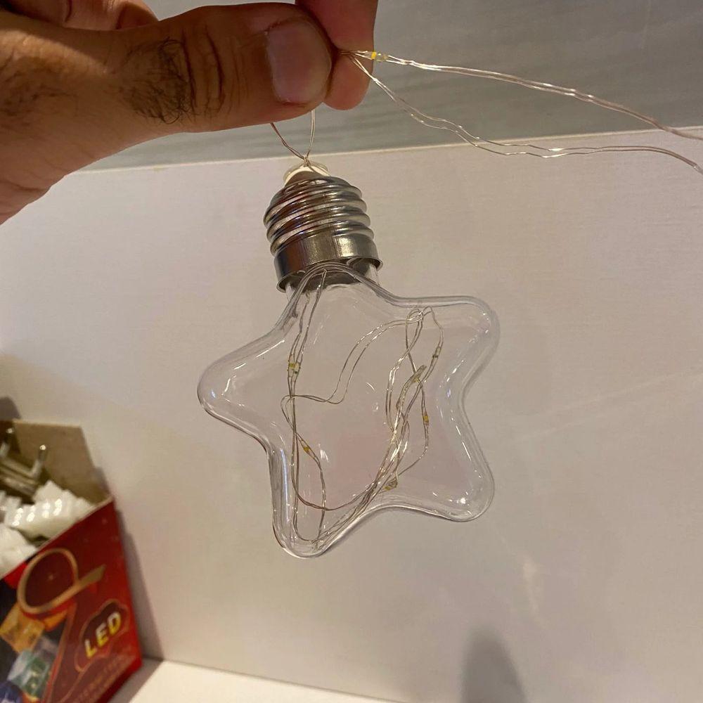 Fio De Led Com 10 Lâmpadas Estrelas Fio De Fada Usb E Pilha Aa Branco Quente - 2