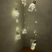 Fio De Led Com 10 Lâmpadas Estrelas Fio De Fada Usb E Pilha Aa Branco Quente - 1