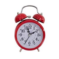 Relógio Despertador Analógico 2 Sinos Modelo Antigo Retro Vermelho - 1