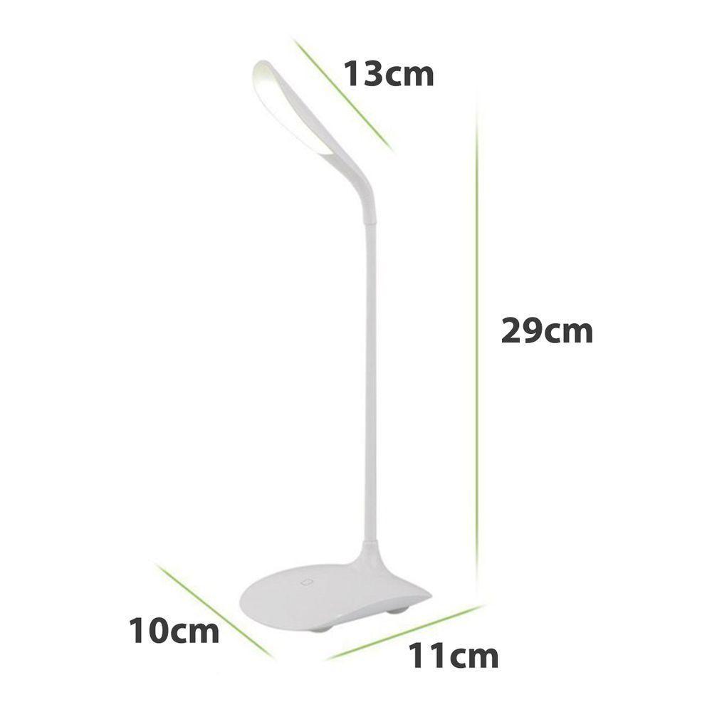 Luminária Mini Luz Led Pc Notebook Usb Flexível Portátil Branco - 5