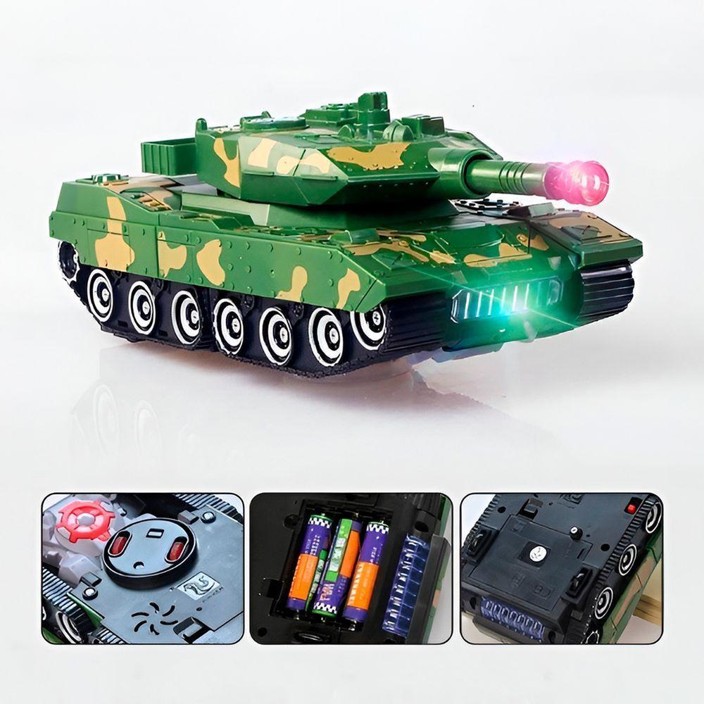 Tanque De Combate Transformar Robô Bate E Volta Música E Luzes - 4