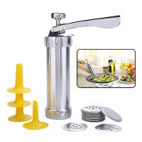 Maquina Manual Modeladora Biscoitos Cookies 10 Moldes De Alumínio 4 Bicos