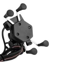 Suporte Garra Para Celular Moto Universal Com Carregador Usb - 1