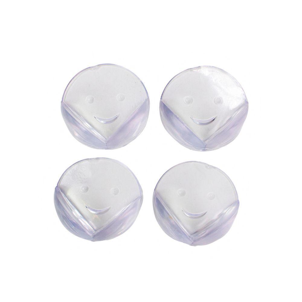 Protetor De Quina Canto Móveis Cantoneira Silicone Proteção Bebê 4 Un Redondo - 1