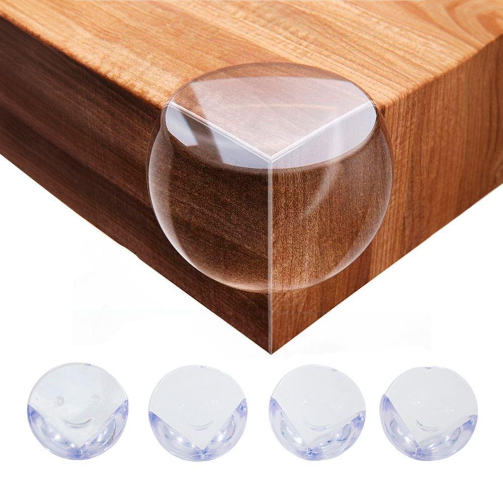 Protetor De Quina Canto Móveis Cantoneira Silicone Proteção Bebê 4 Un Redondo - 3