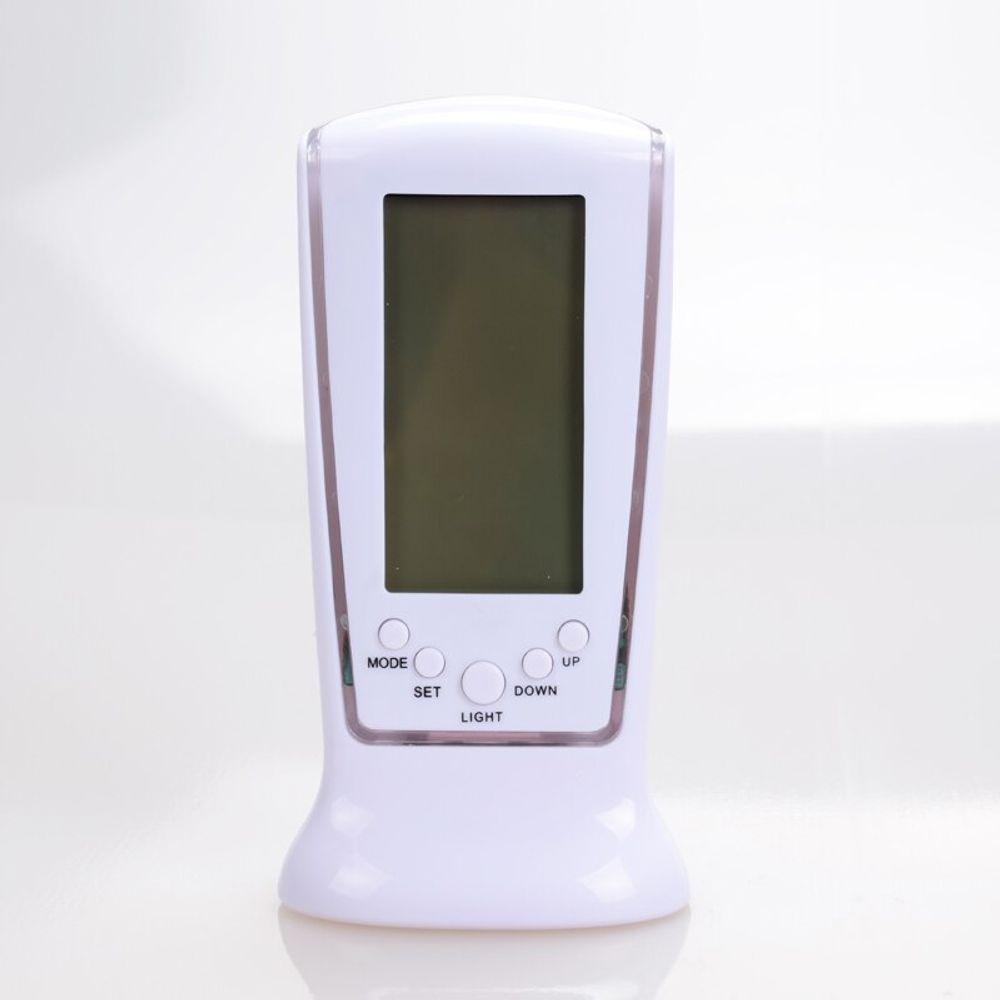 Relogio Digital De Mesa Despertador Calendario Termometro Square Clock Com Luz Led - 1