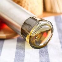 Sto155 - Porta Azeite Vinagre Galheteiro Em Vidro Aço Inox Com Dosador