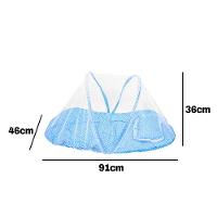 Mini Berço De Bebe Portatil Com Mosquiteiro Ninho Acolchoado Azul - 3