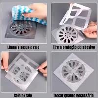 Kit Com 6 Filtros Adesivos Descartável Para Ralo Banheiro - 3