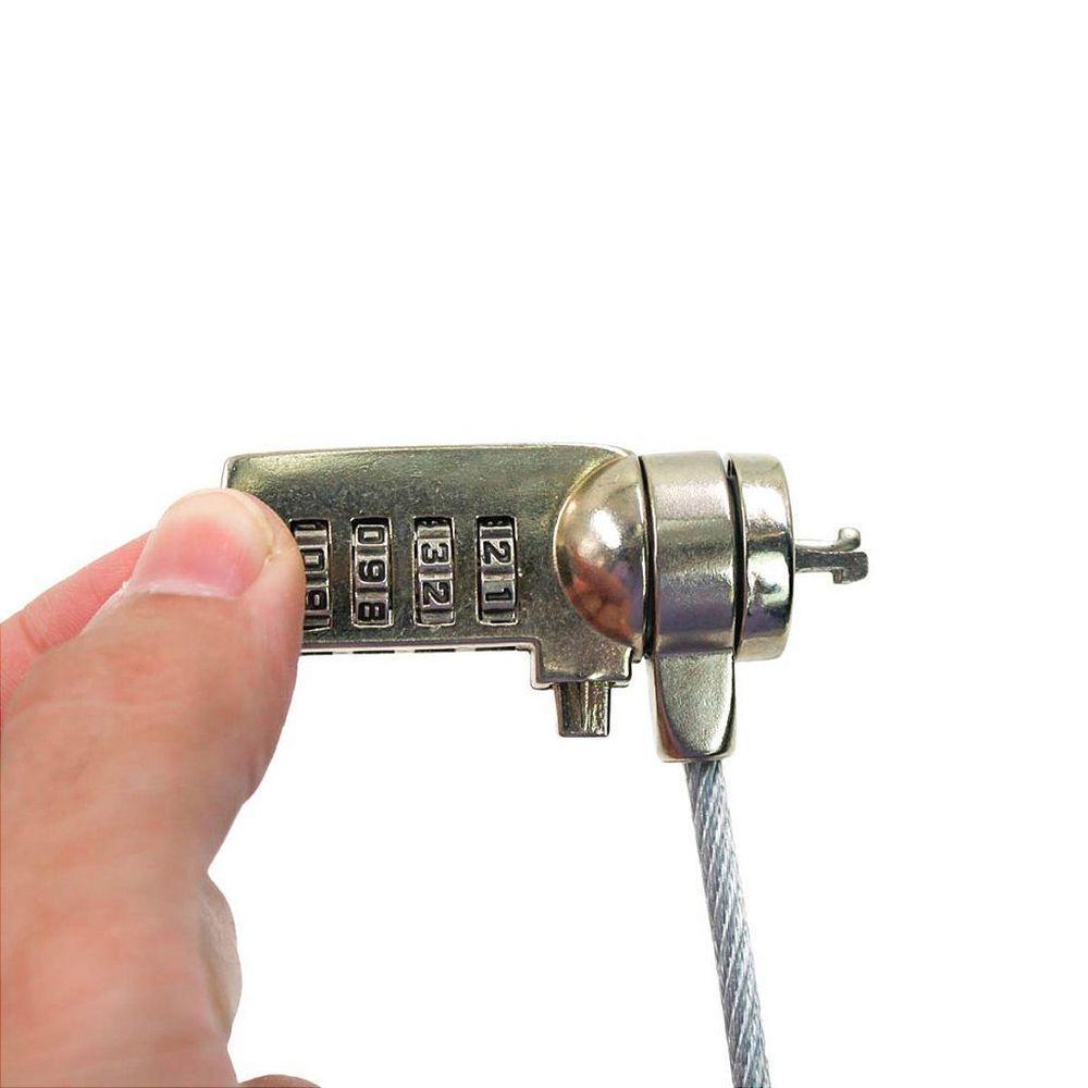 Trava De Segurança Notebook Pc Com Senha Cabo De Aço Segredo 4 Digitos - 5