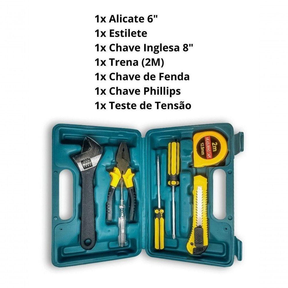 Caixa Chave Ferramentas Maleta Portátil 7 Peças Reparos - 2