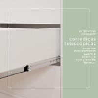 Quarto De Bebê Cômoda Com Porta Fraldário Guarda Roupa 3 Portas Branco Com Bétula Carolina Baby - 5