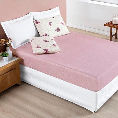 Jogo De Lençol Júlia King 3 Peças Micropercal 200 Fios Macio - Borboleta Rosa