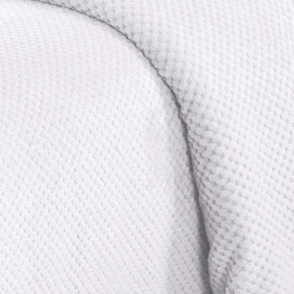 Cobertor Manta Willow Casal Queen 2,40m X 2,20m Alto Relevo Macio - Branco - 4