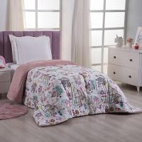 Coberdrom Cobertor Fantasy Solteiro Infantil Malha 100% Algodão Dupla Face Manta - Unicórnio Young - 1