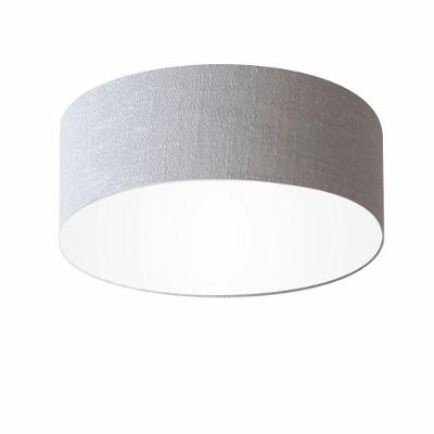 Plafon Cilíndrico Vivare Md-3014 Cúpula Em Tecido 50x15cm - Bivolt Rustico-cinza 127/220v