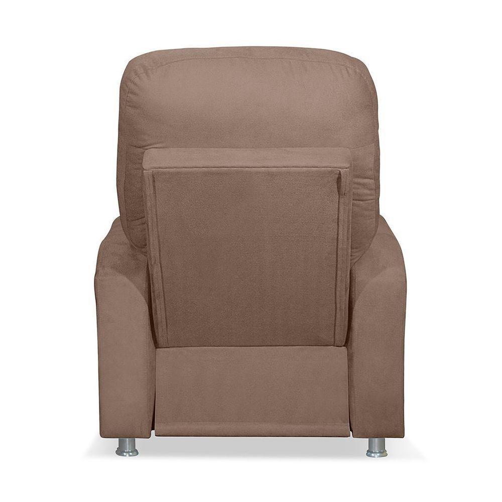 Poltrona Do Papai Reclinável Confortável Com Fibra Siliconada Capuccino - 4