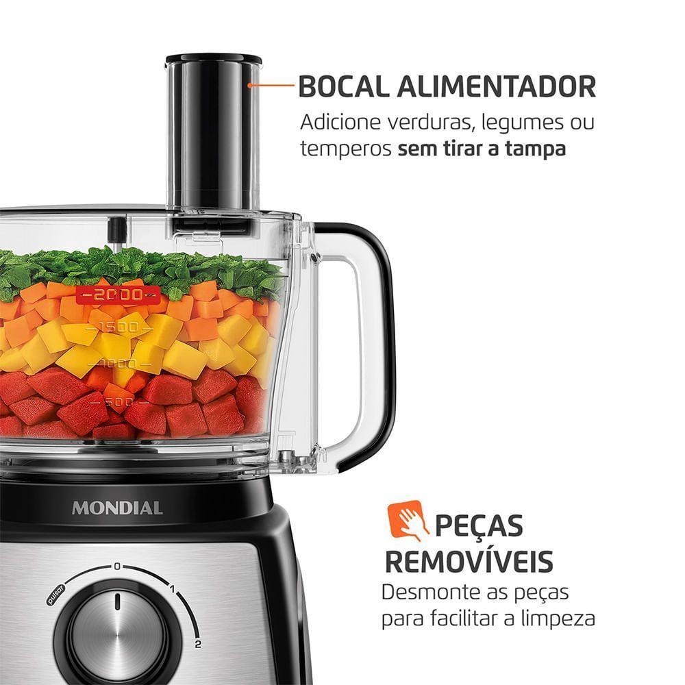 Multiprocessador Turbo Chef 3 Em 1 Mondial Preto 1000W MPN-02-BE 110V - 9