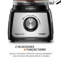 Multiprocessador Turbo Chef 3 Em 1 Mondial Preto 1000W MPN-02-BE 110V - 7
